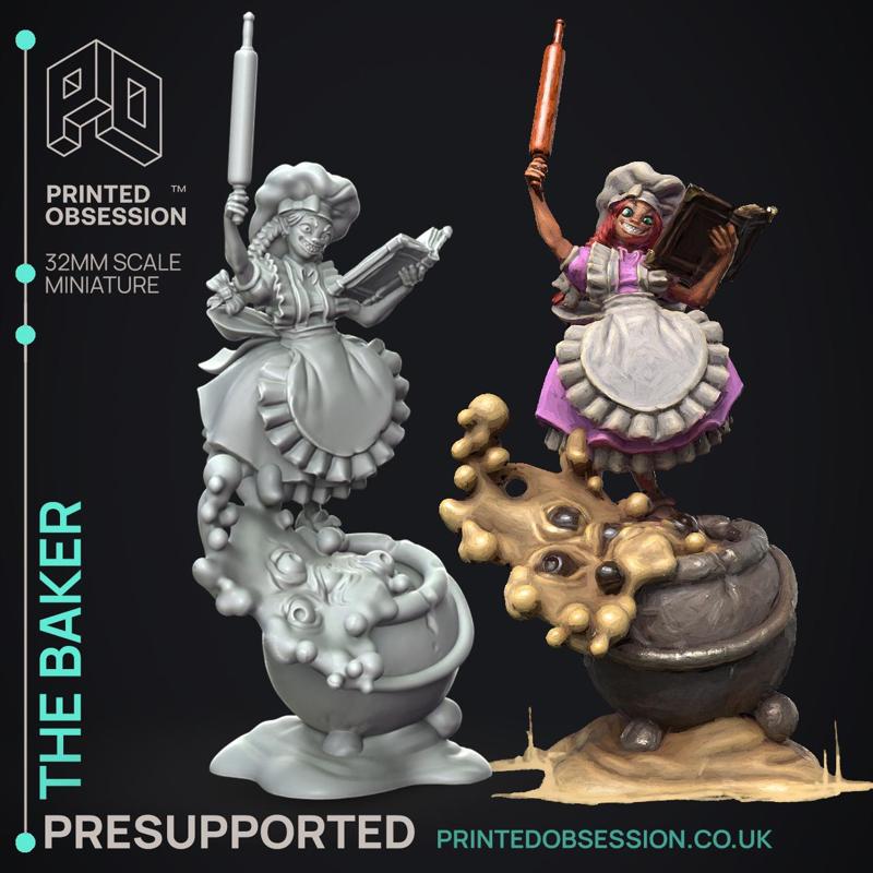 The Baker - Boss Creature -  PRESUPPORTED - Illustrated and Stats - 32mm scale