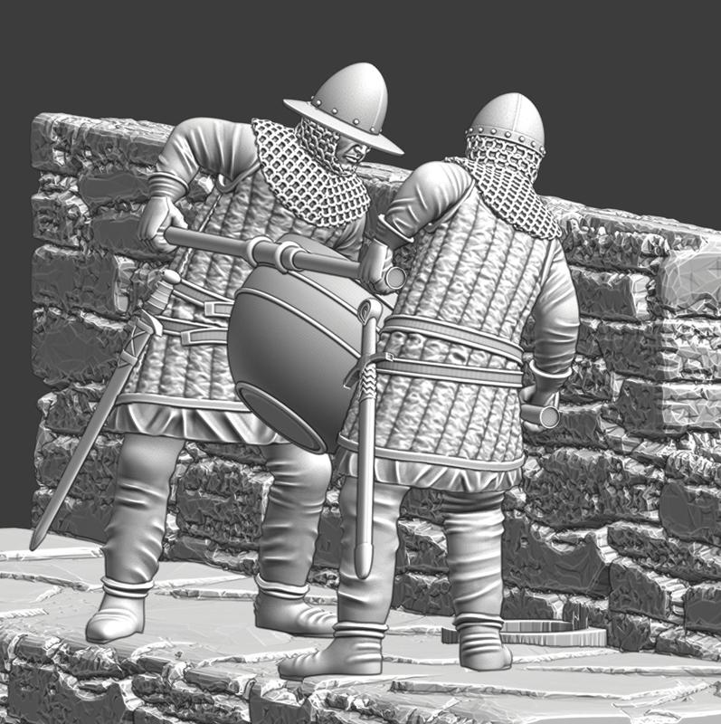 Medieval boiling oil team - Castle Defenders