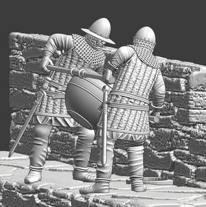 Medieval boiling oil team - Castle Defenders