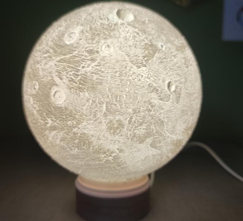 Round Lithophany of the Moon