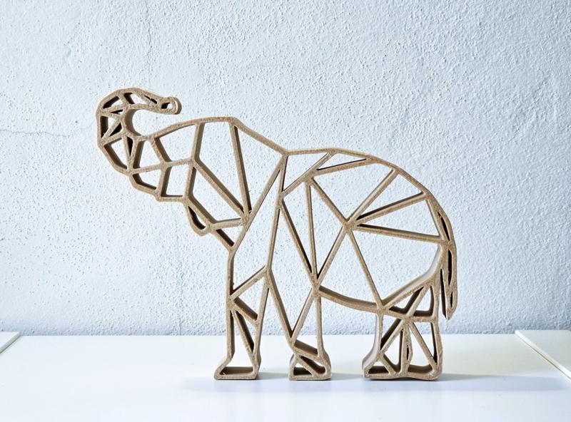 Elephant line sculpture