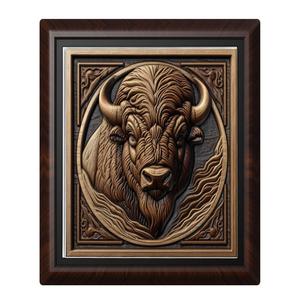 Bison animal wall art relief wall decor
