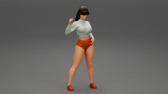 Sexy Young Woman Posing in a mini Short