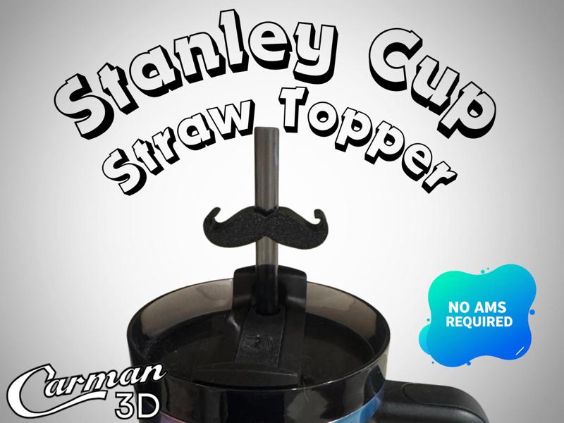 Mustache Stanley Cup Straw Topper