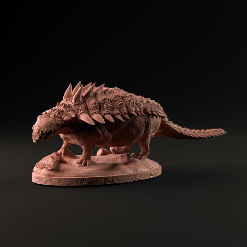 Polachantus eating 1-35 and 1-72  scale pre-supported dinosaur