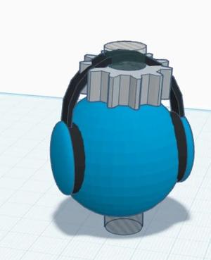 Bead with ear phones   