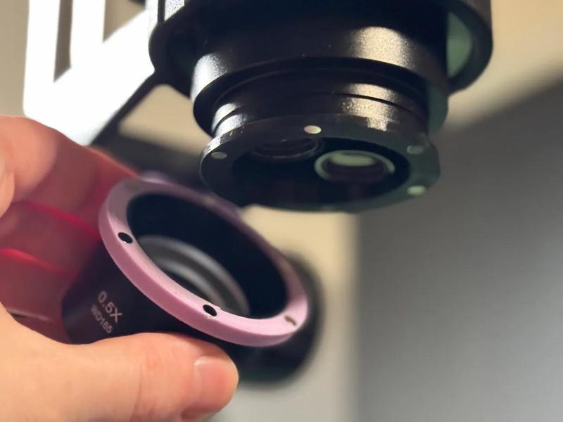 Magnetic lens mount for AmScope / Eakins stereo microscopes   