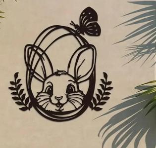 Bunny Butterfly Wall Art   