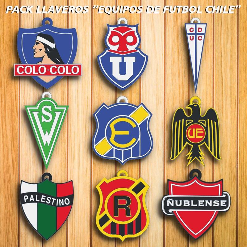 PACK LLAVEROS " EQUIPOS DE FUTBOL CHILE "