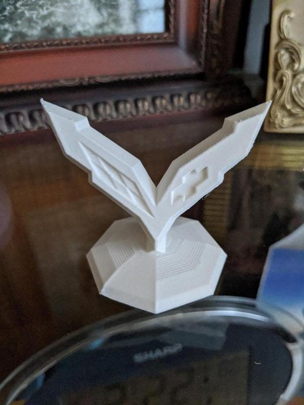 C7 Corvette Logo on stand