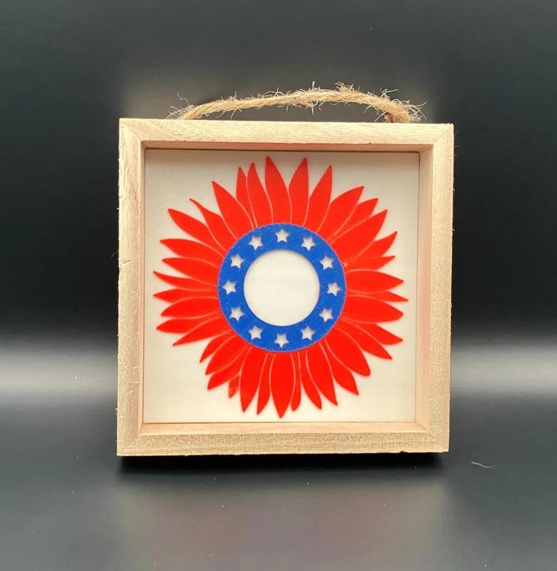 4th of July Sunflowers Box Design   