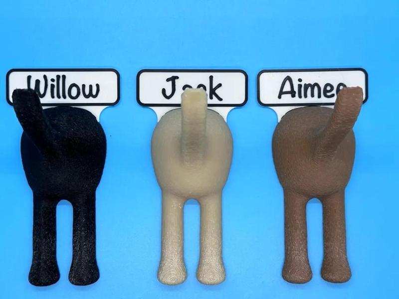 PERSONALIZED Dog Tail Leash Holder   