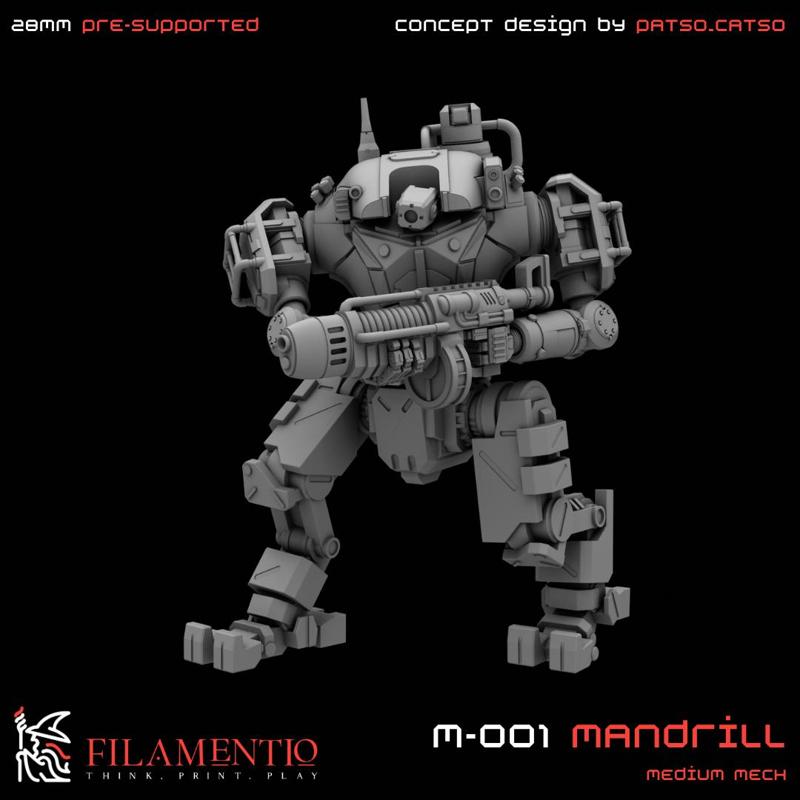 Medium Mech M-001  Mandrill 