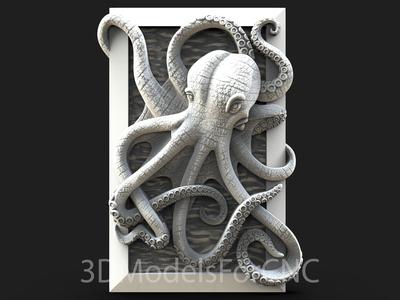 3D Model STL File for CNC Router Laser & 3D Printer Octopus 1