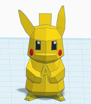 Pikachu con mi inicial y mas detalles 