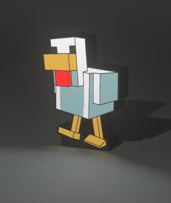 Lámpara LED Gallina Minecraft Multicolor   