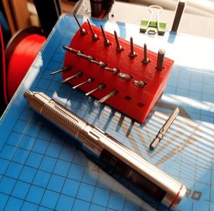 Bit storage for ES121 electric screwdriver