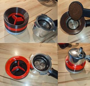 Knockbox and Funnel deLonghi Dedica