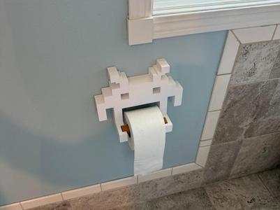 Jumbo Roll Space Invaders Toilet Paper Holder