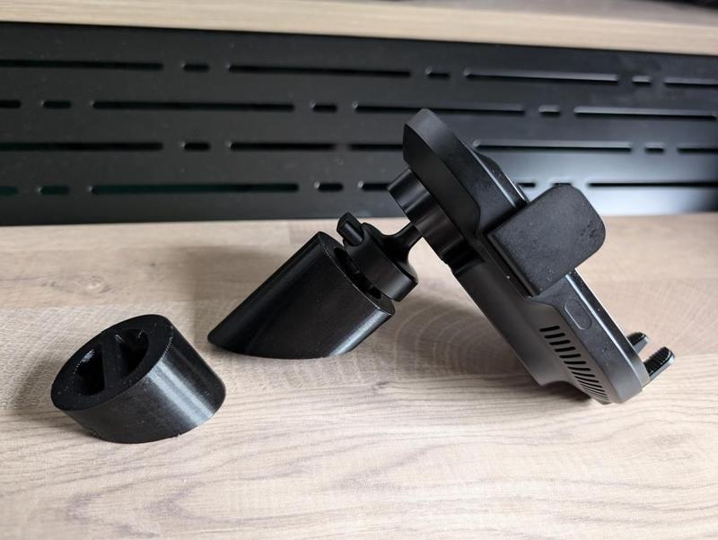 Stick on clamp/ holder for mobile phone car charger/ holder