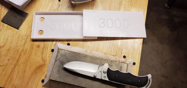 Sharpening plate base and case with snap lid (75*170mm diamond plate)