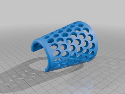 Shaving brush stand, perforated