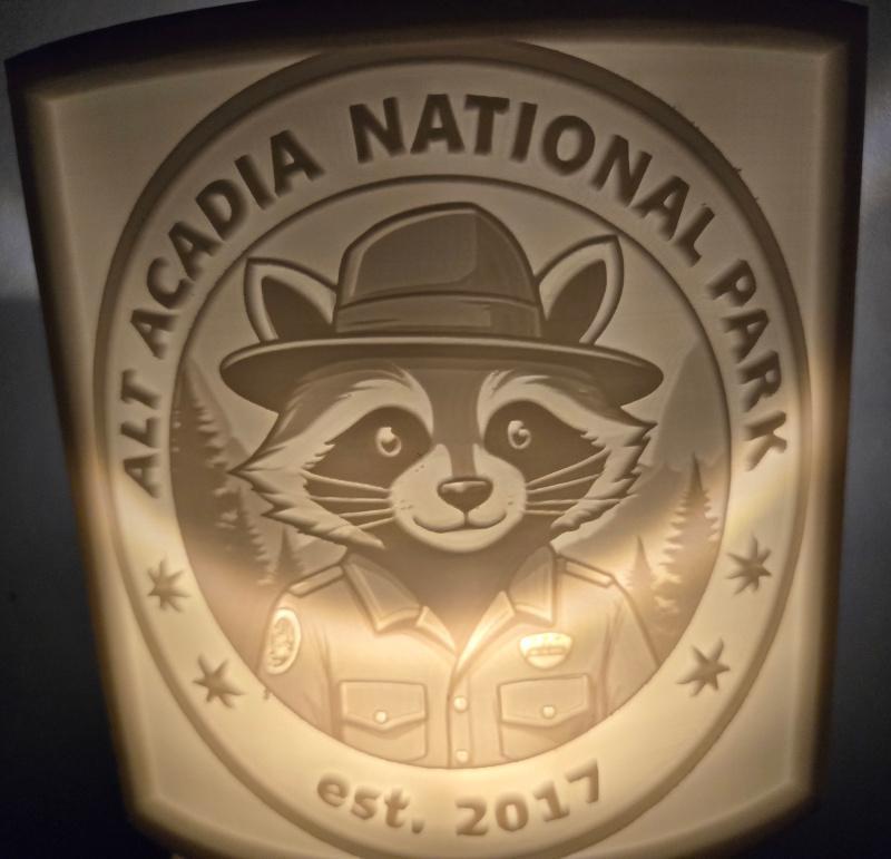 Alt Acadia National Park Nightlight Lithophane