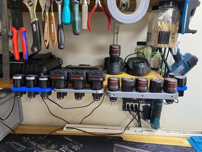 Bosch/Makita/Dremel 3-5 cell (10.8v-12v) Battery Organizer/Holder 