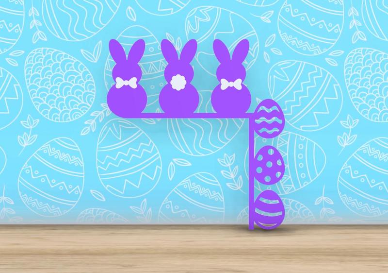 Easter - Easter Bunnies & Eggs - Door Corner
