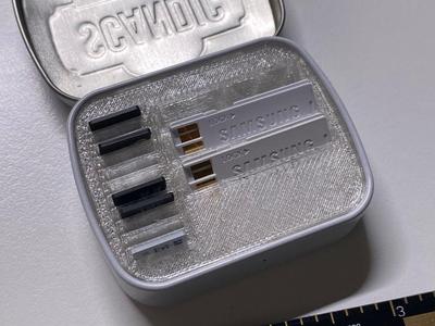 SD card storage insert for Scandic mint can