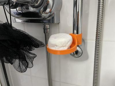 Soap dish for 25mm shower rail
