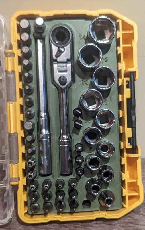 Dewalt Tough Case Bit Case Organizer for Harbor Freight Icon Bit Ratchet and 1:4" sockets