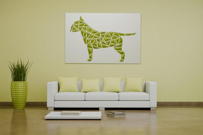 Geometric dog wall art - “Bull Terrier style”