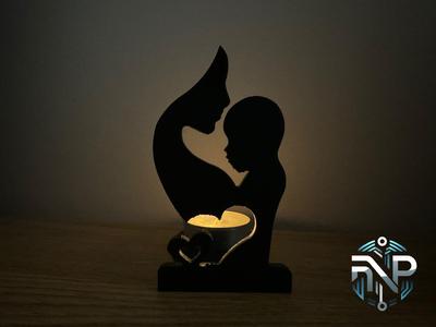 Mothers Day Silhouette Tealight Holder