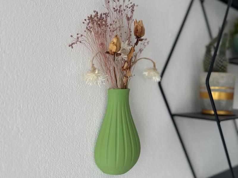 Wall-Mounted Vase for Dried Flowers