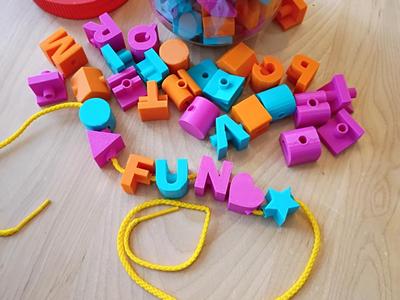 Alphabet Stringer Beads for Dexterity Development