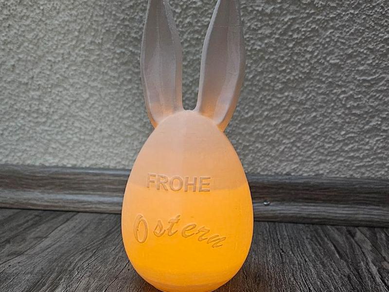 Easter egg with ears tealight
