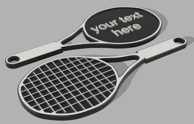 tennis keychain (Customizable)