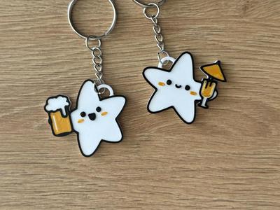 Holiday starfish with a beer / drink