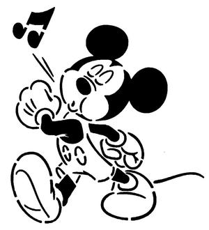 Mickey Mouse stencil 9