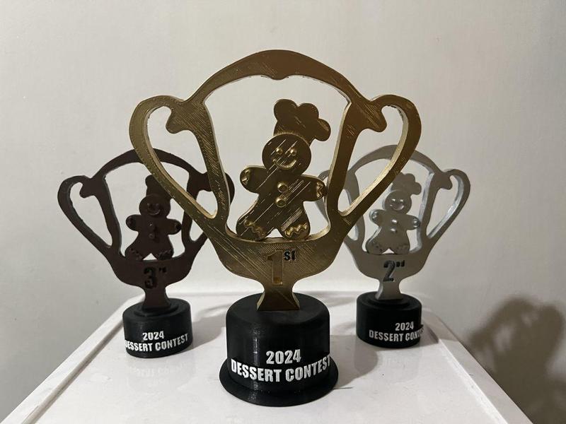 Christmas Themed Dessert Contest Trophy -2nd and 3rd Place