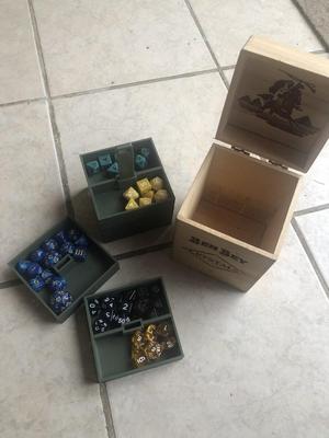 Dice Holder Trays for Cigar Box