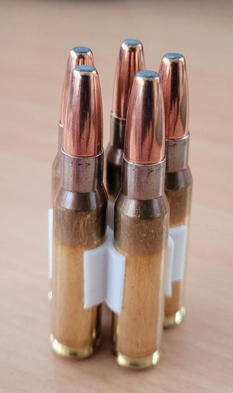 Ammo holder/clip for 5 pieces of 308 / 6.5 creed