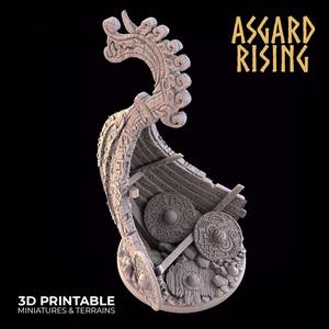 Destroyed Drakkar - 50mm Round Base /Pre-supported/