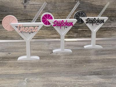 Party Cocktail Glass Decor – Cheers & Toasts