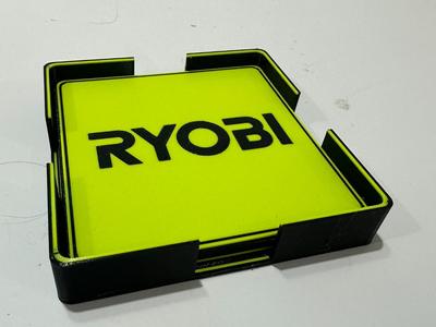Ryobi - Drink Coasters with Holder - Square
