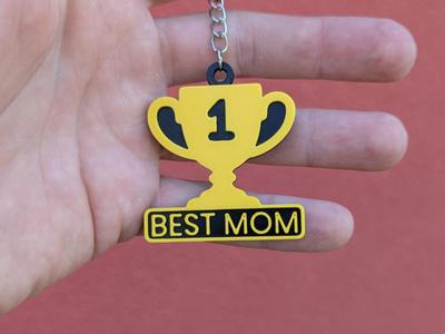Best mom trophy - keychain