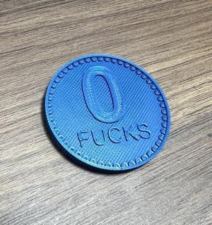 I Give Zero F*cks - Coin