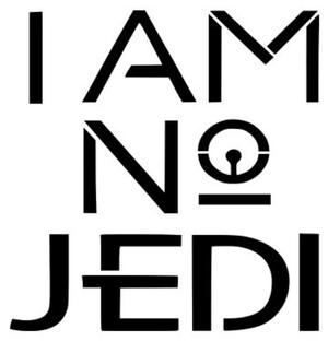 I Am No Jedi stencil