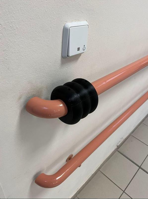 Handrail stop for blind people